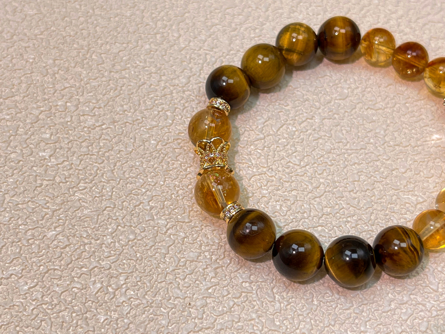 Tiger's Eye & Citrine Bracelet - Merchant's Stone for Wealth & Success