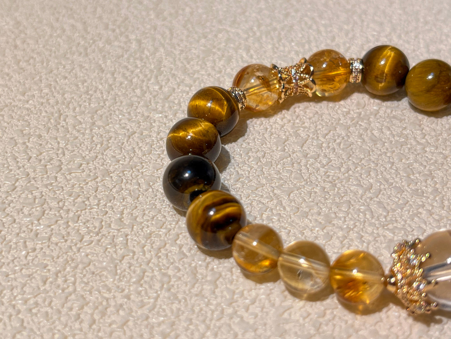 Tiger's Eye & Citrine Bracelet - Merchant's Stone for Wealth & Success