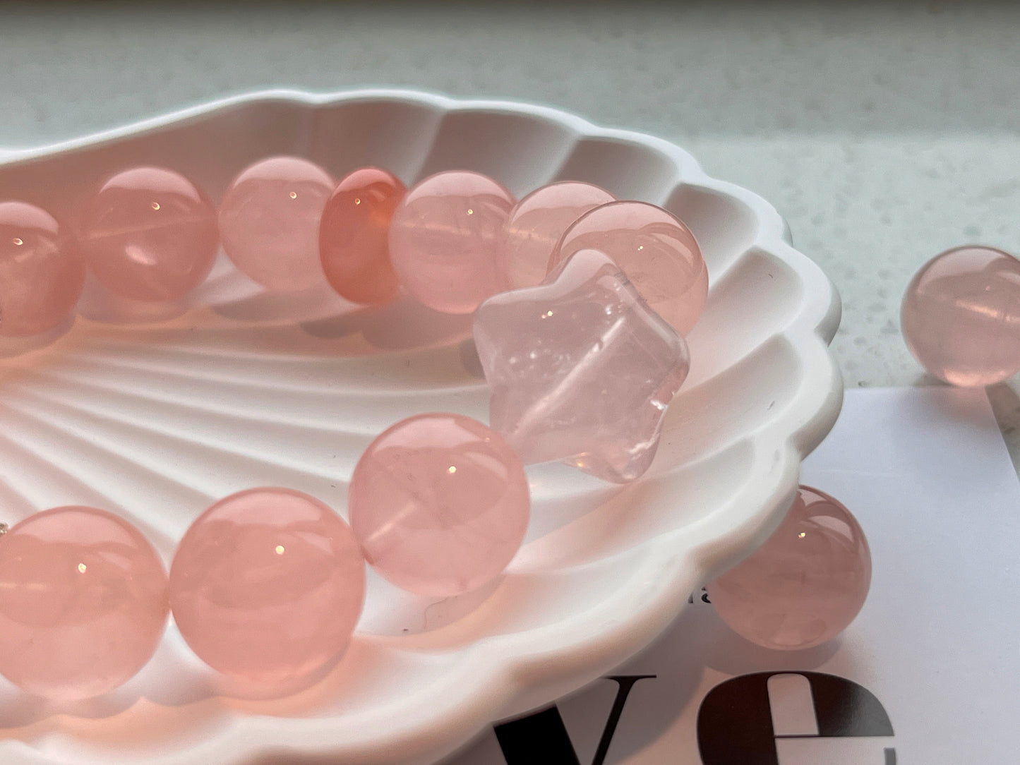 Rare Grapefruit Rose Quartz Bracelet - Ultimate Love & Self-Worth Crystal